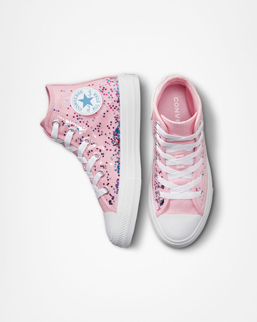 Zapatillas Altas Converse Chuck Taylor All Star Encapsulated Glitter Niña Naranjas Rosas Azules | PE 8P4025